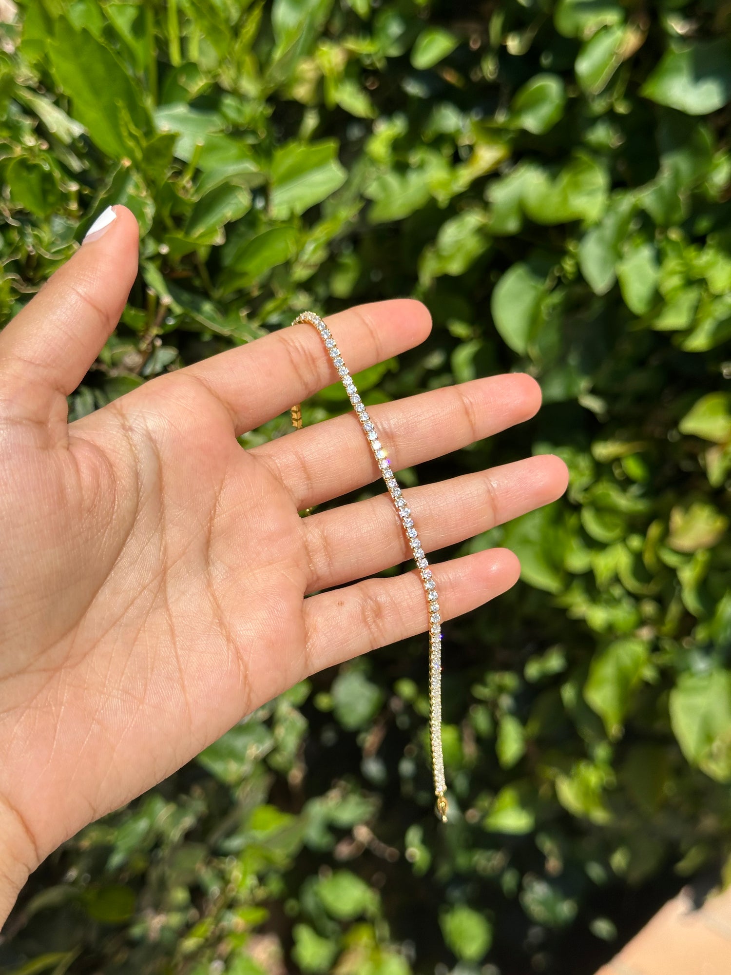 Dainty Gold Tennis Bracelet