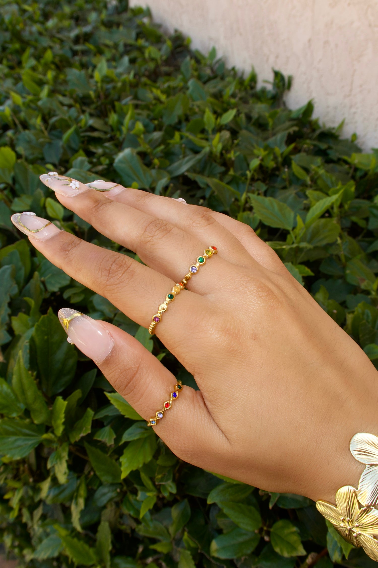 Ethnic Multi Color Ring Set