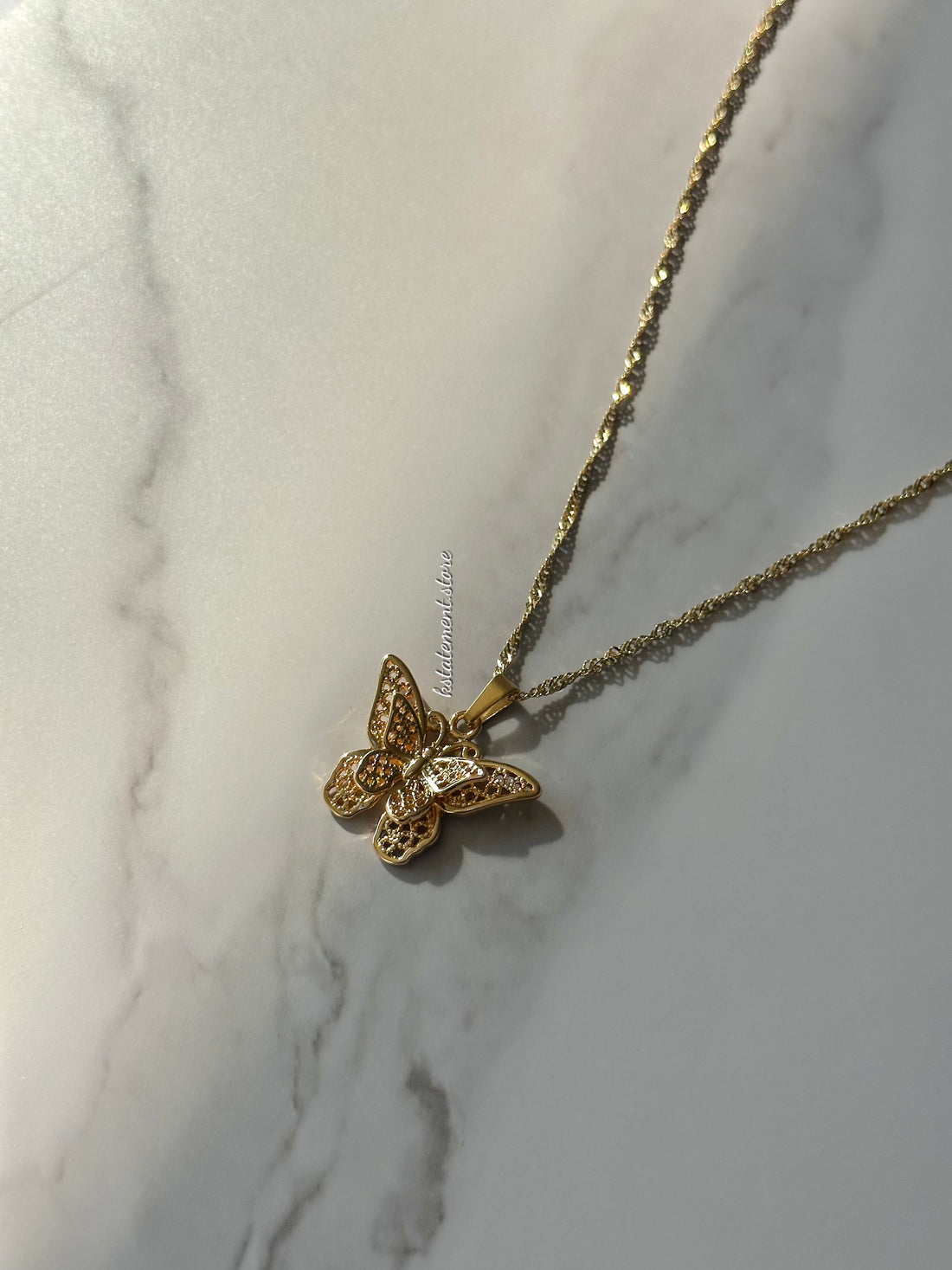 Double Butterfly Necklace