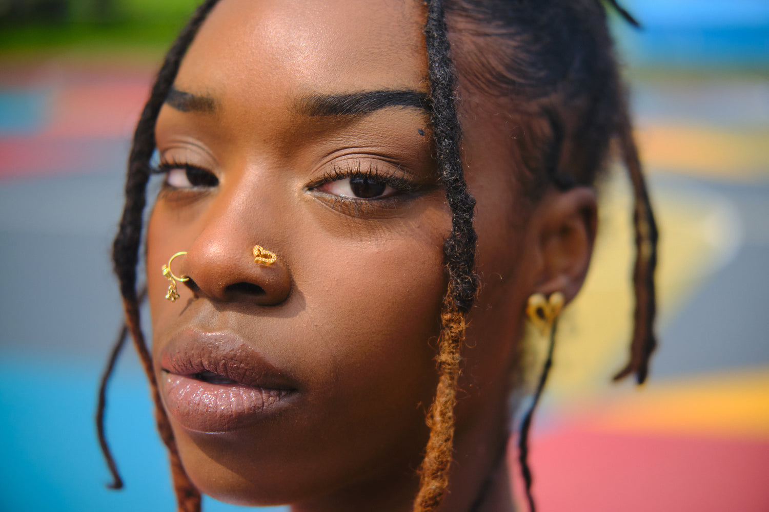 Bling Half Heart Nose Ring