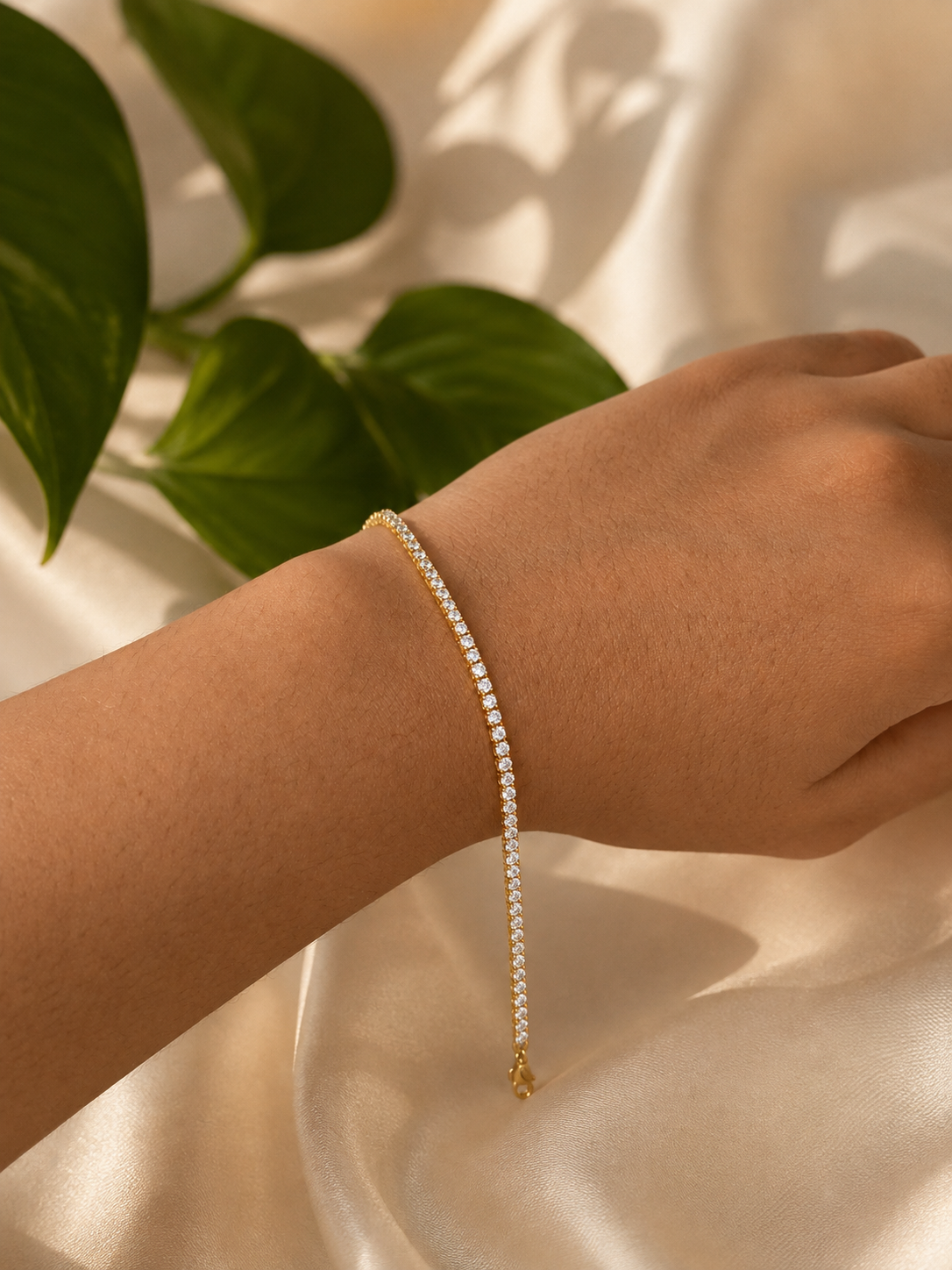Dainty Gold Tennis Bracelet