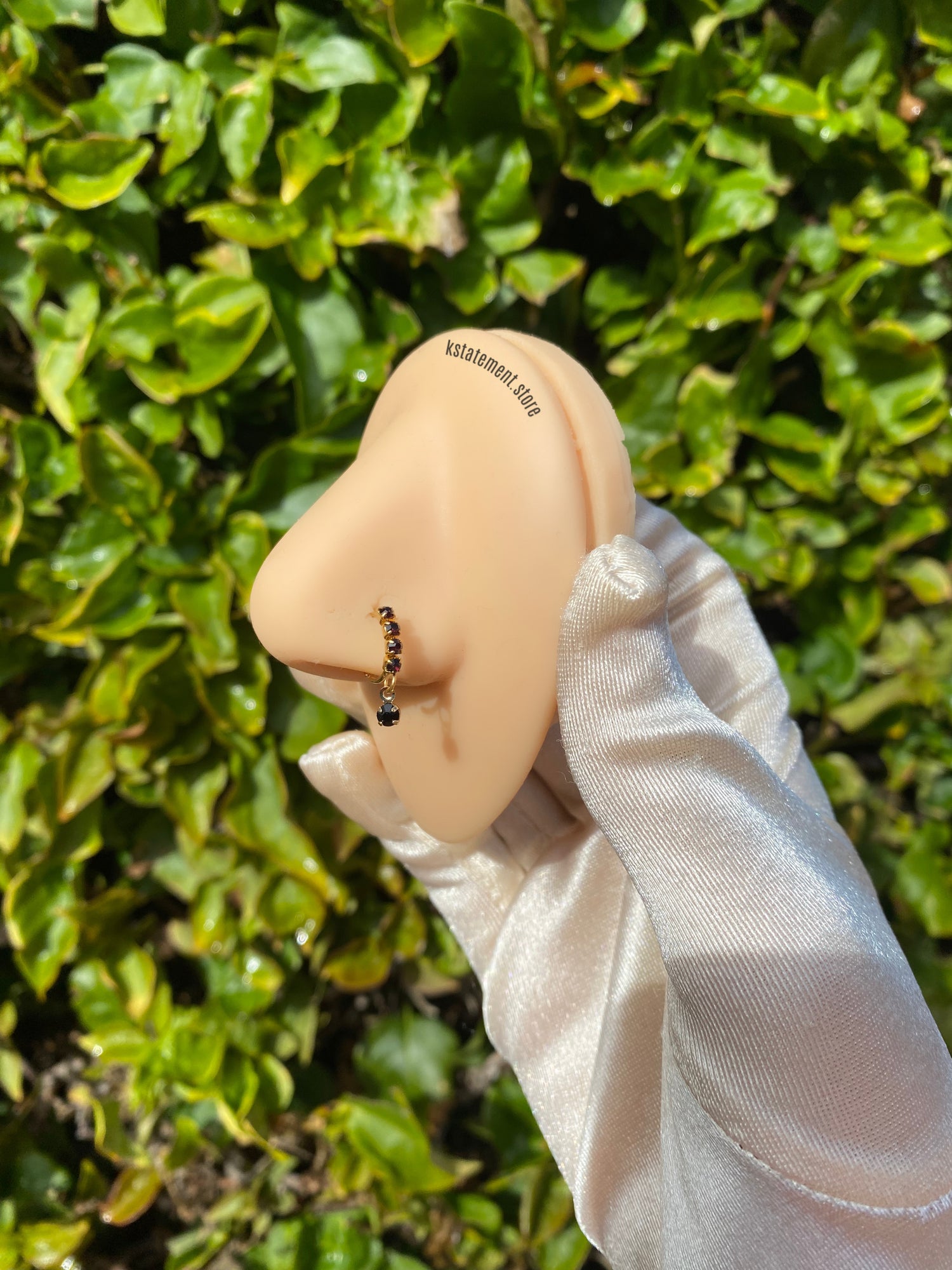 Aro de nariz de ónix