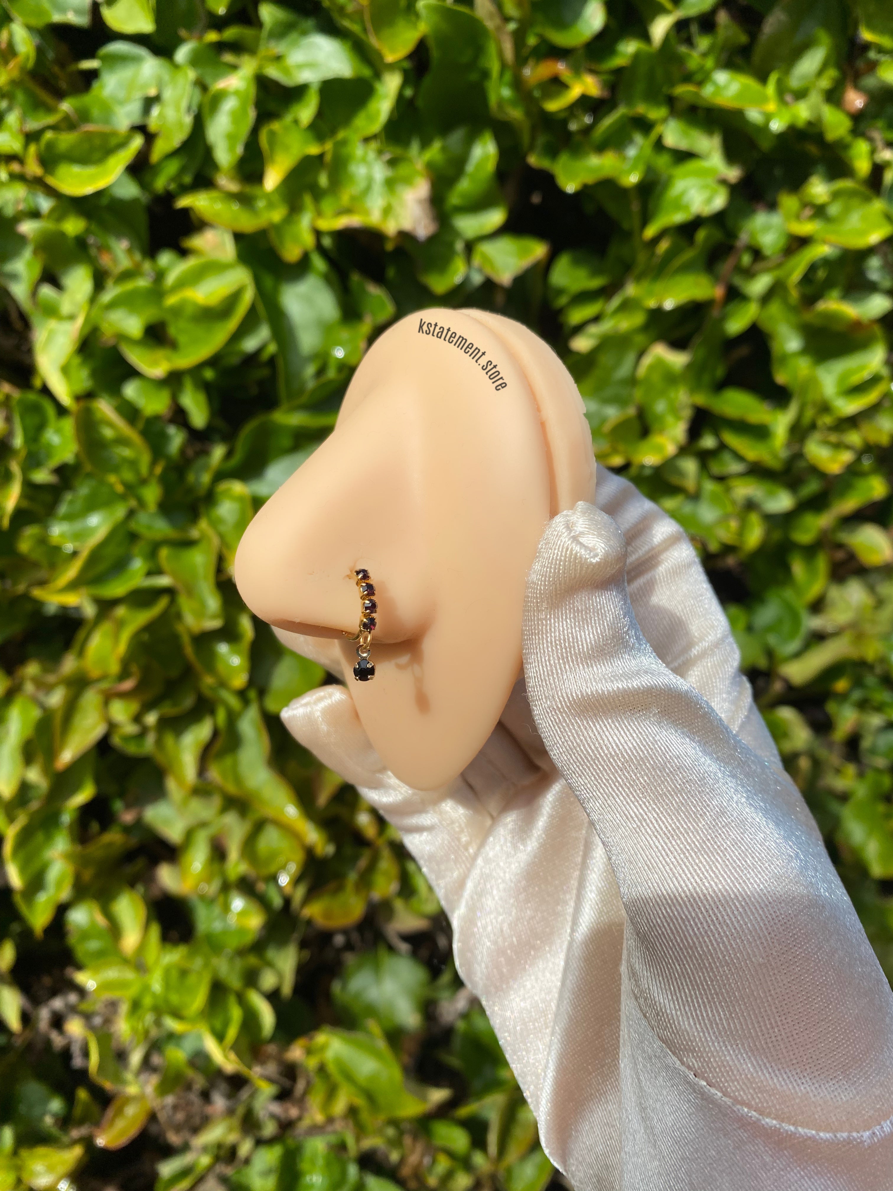 Aro de nariz de ónix