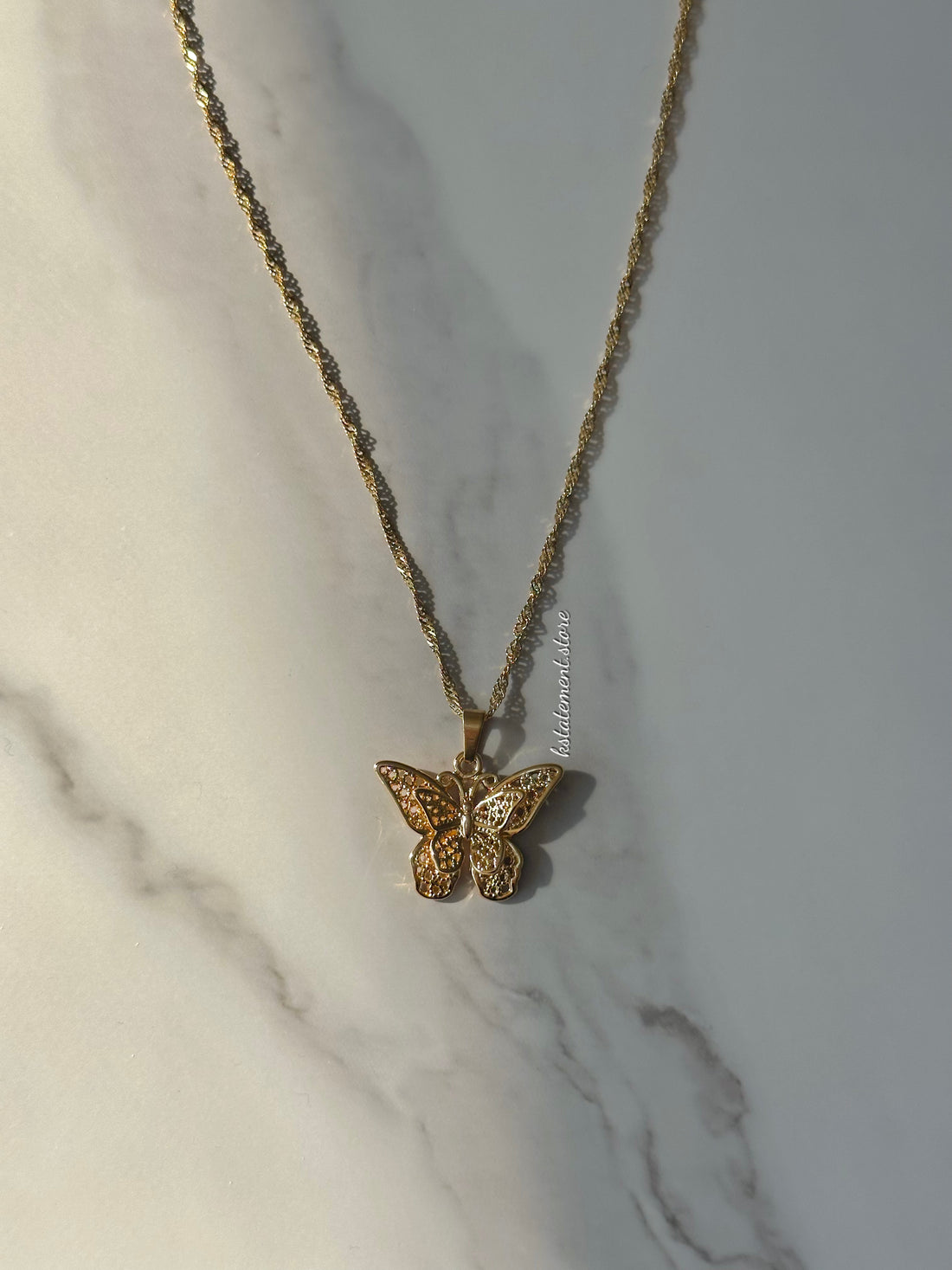 Double Butterfly Necklace