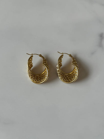 Vanua Weave Hoop Earrings