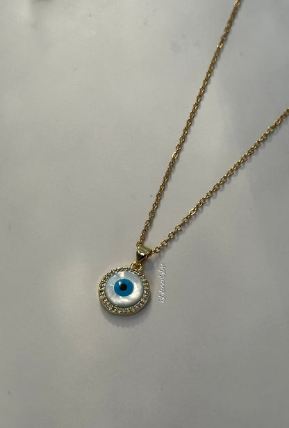 Light Blue Evil Eye Necklace