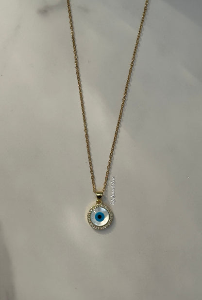Light Blue Evil Eye Necklace