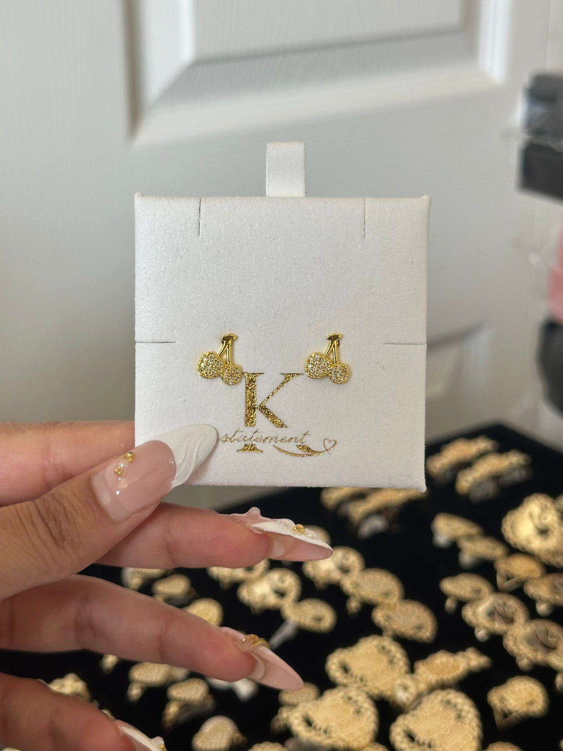 Gold Cherries Earrings