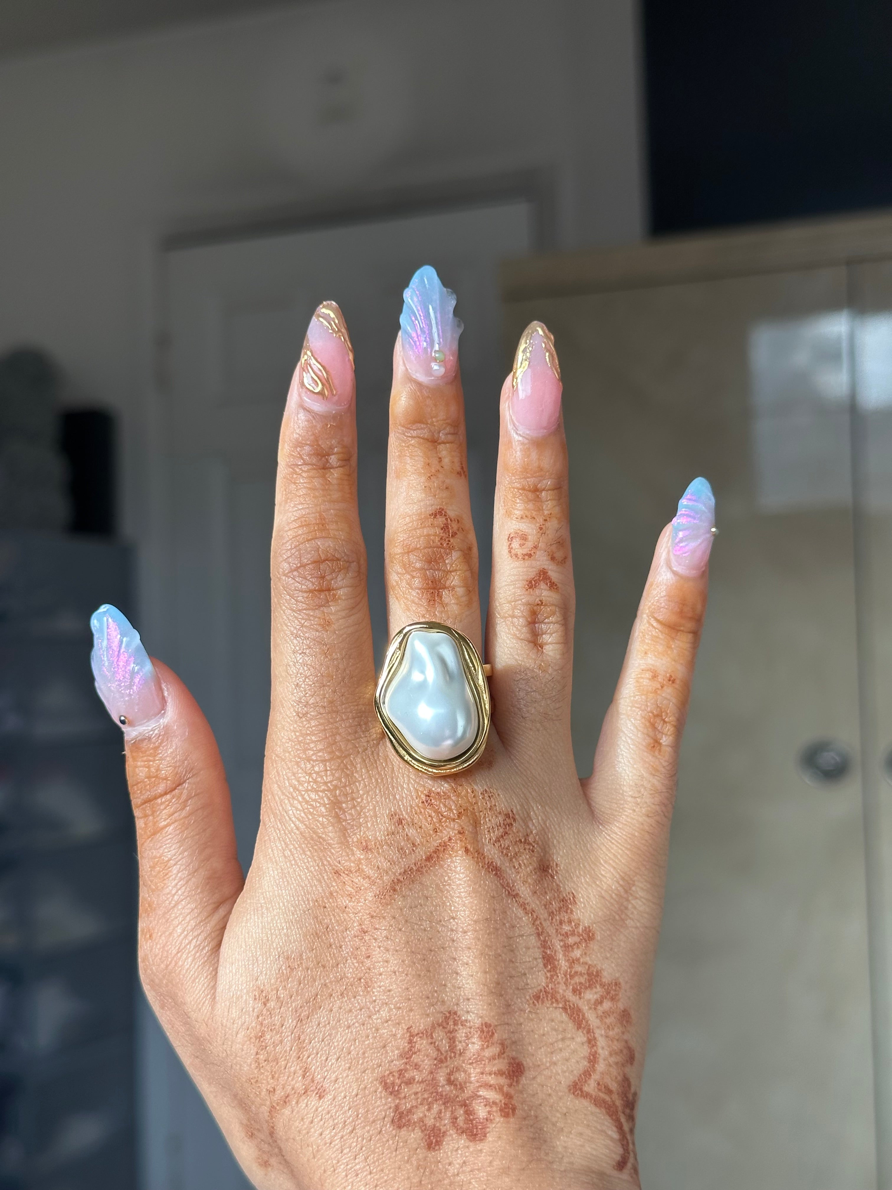 Baroque Pearl Ring