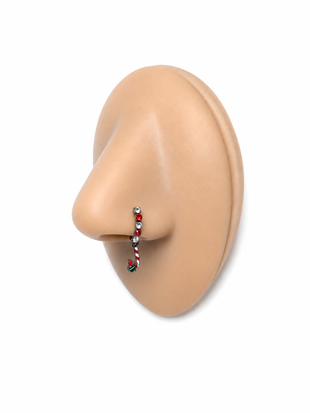 Dangle Candy Cane Nose Hoop