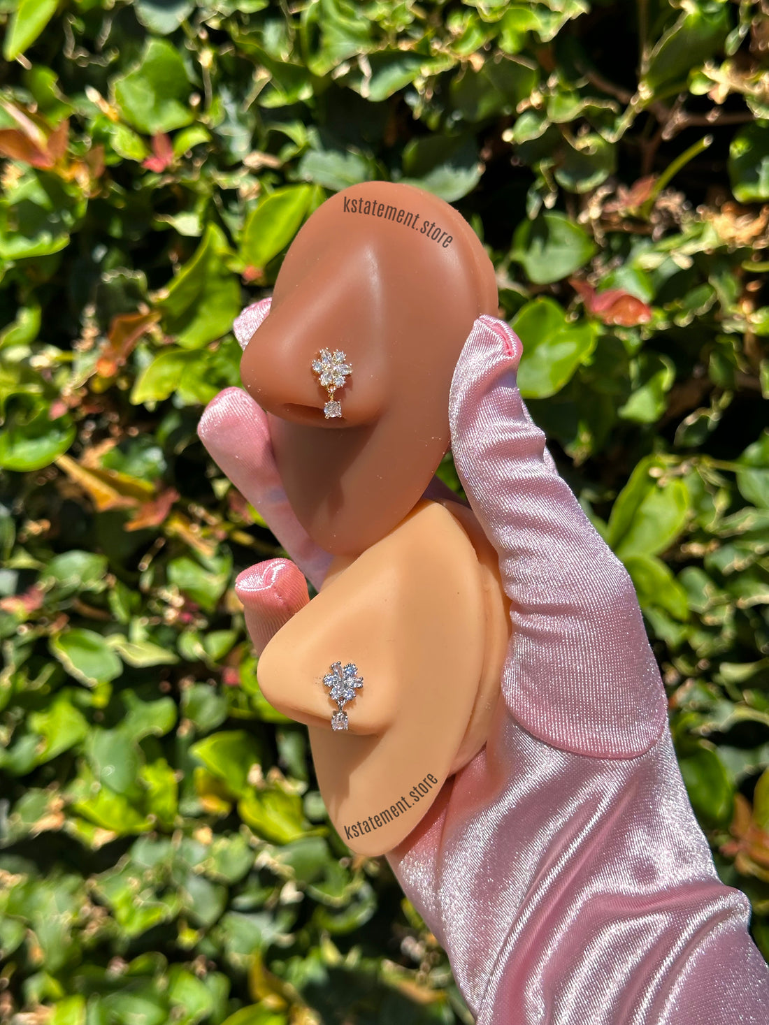 Icy Flower Dangle Nose Ring