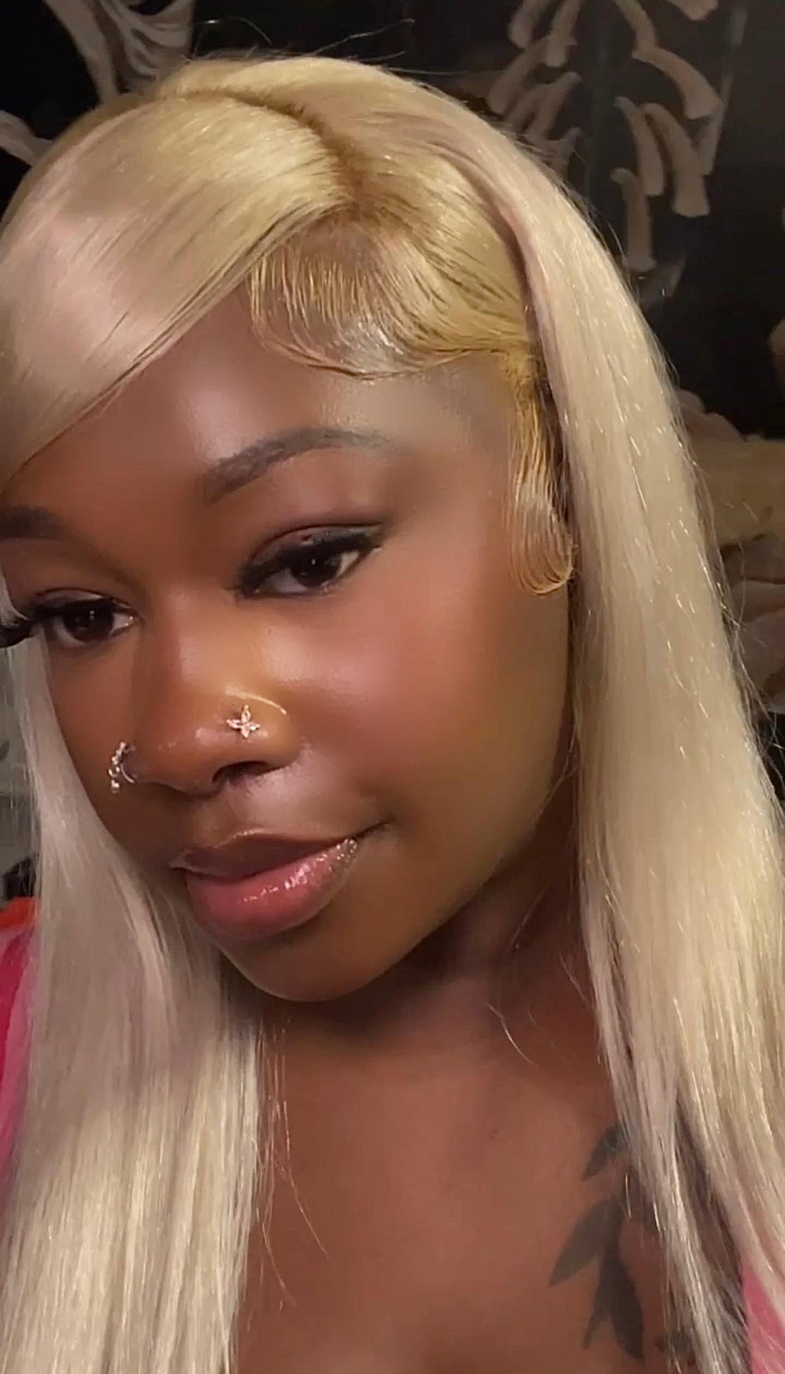 Light Pink Butterfly Nose Ring