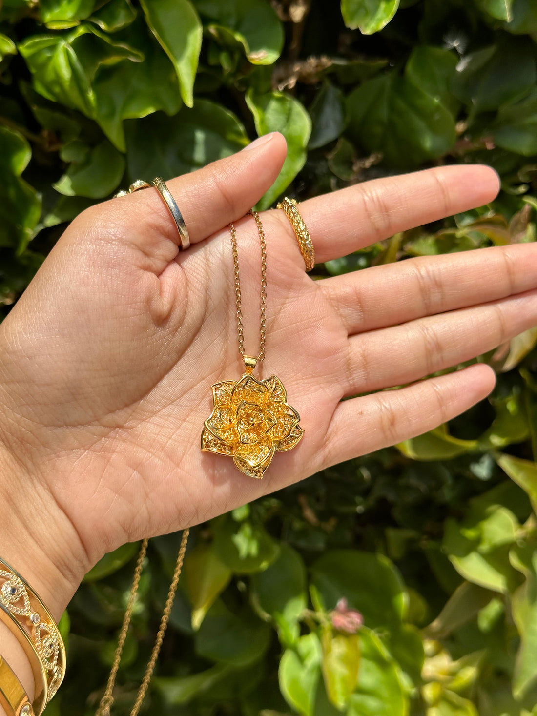 Gold Flower Necklace