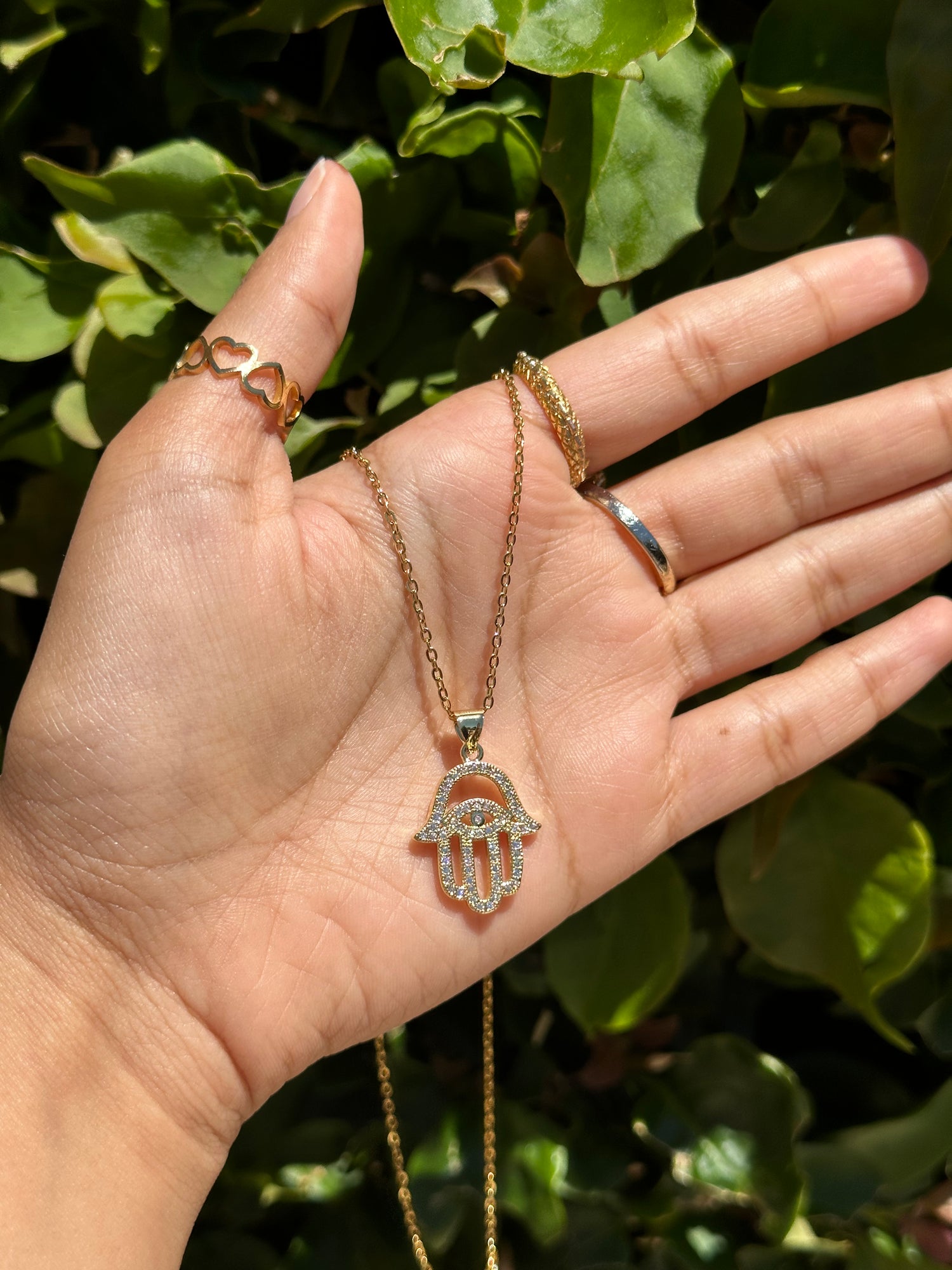 Gold Hamsa Necklace