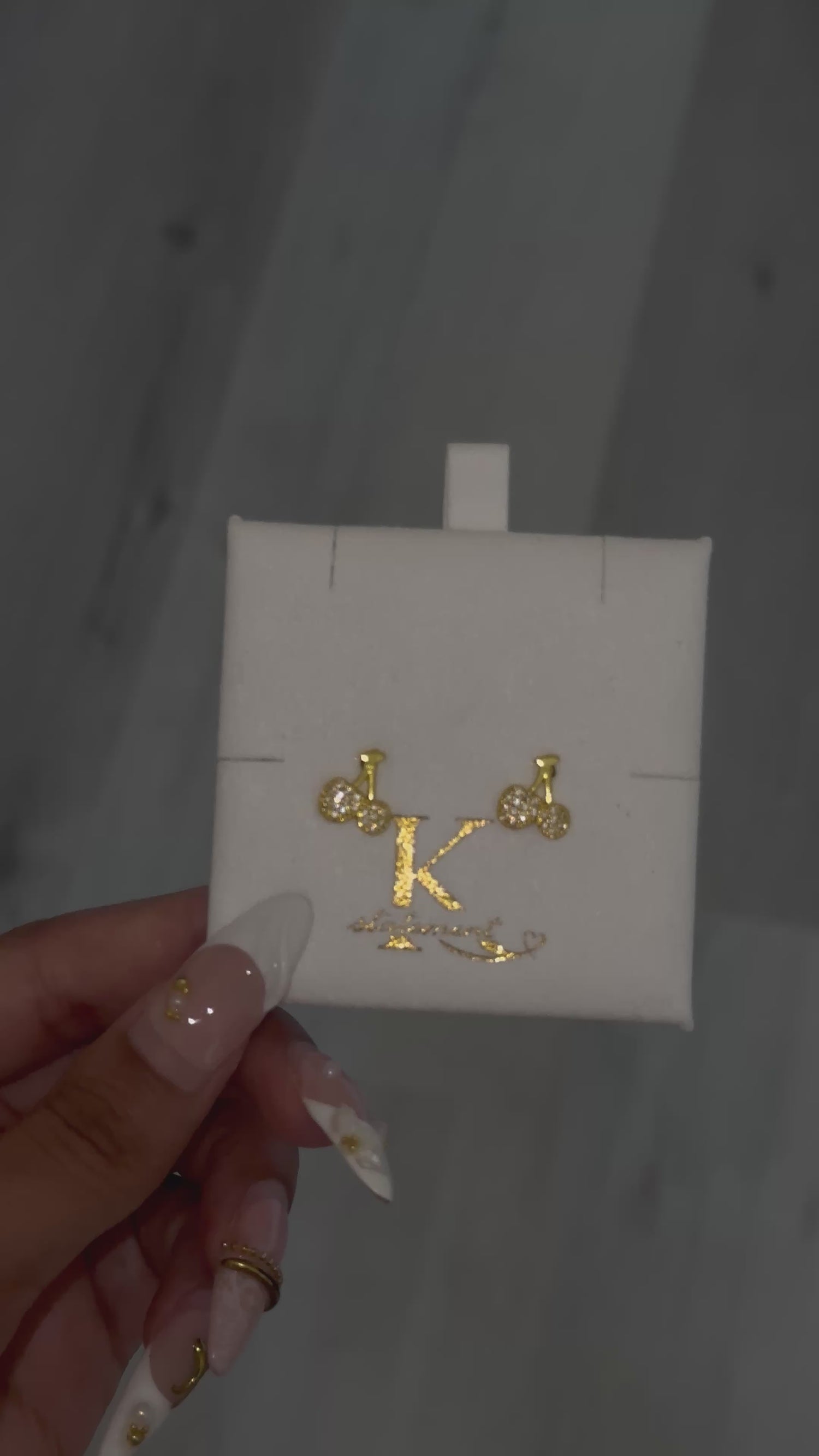 Gold Cherries Earrings
