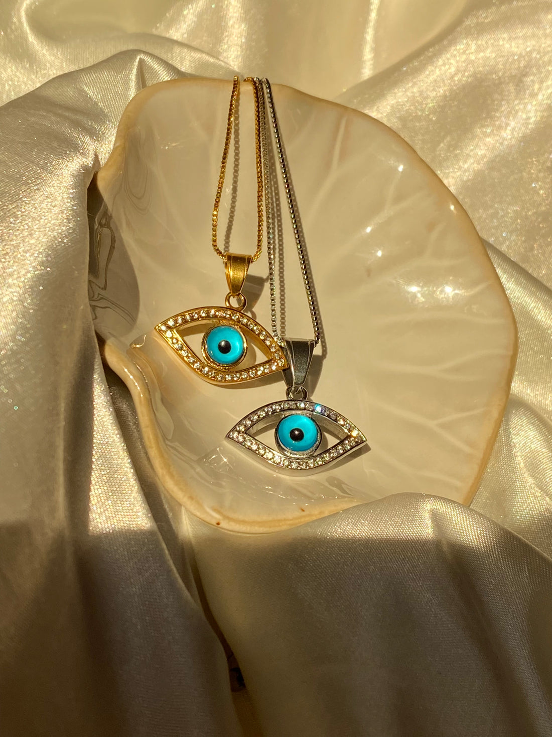 Bling Evil Eye Pendant Necklace