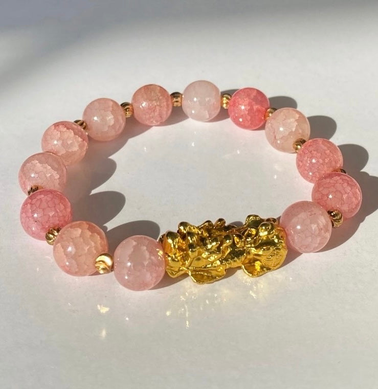 Pulsera de jade rosa claro