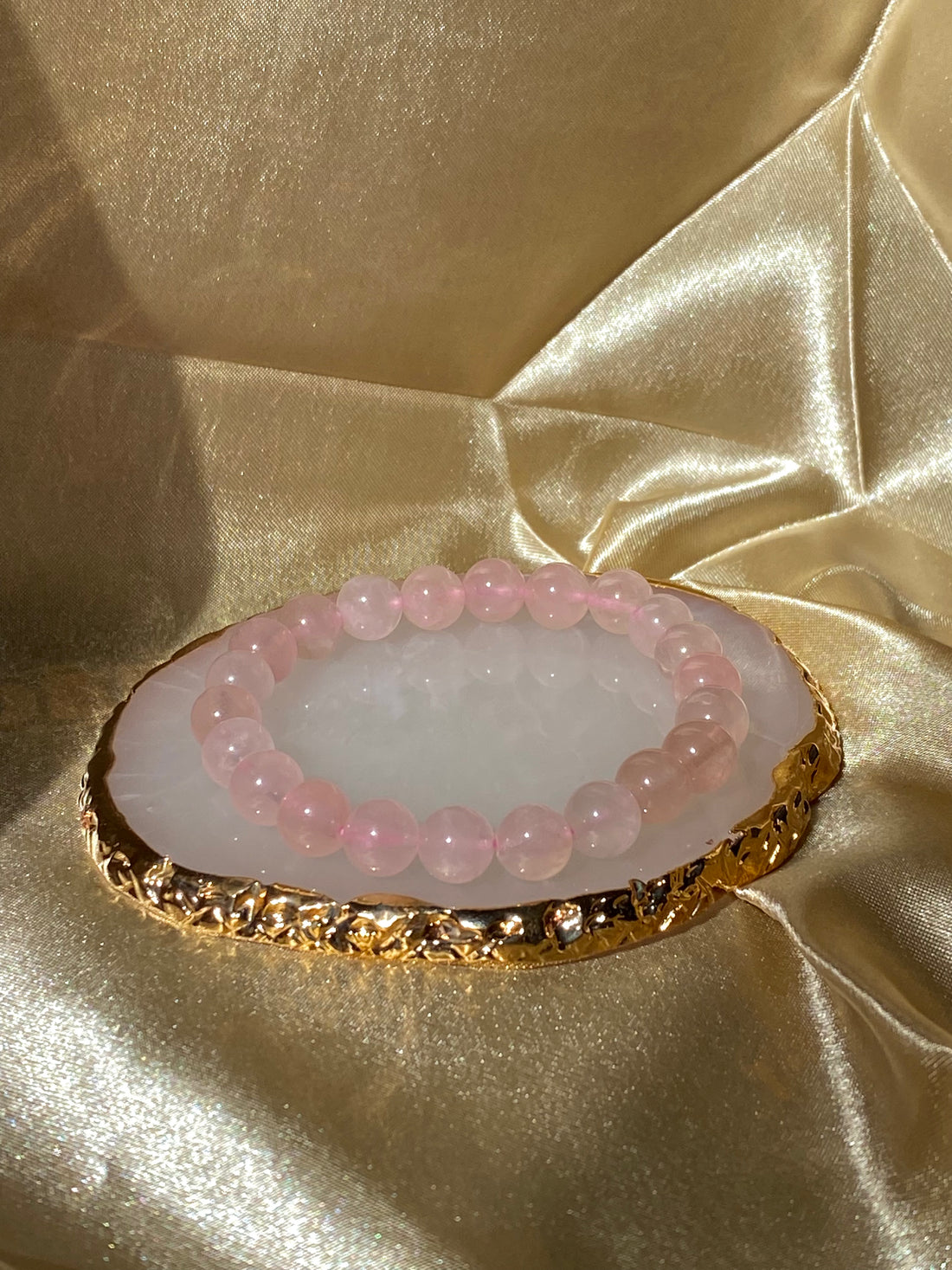 Pulsera de Cuarzo Rosa